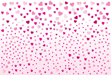 hearts scattered all over the page