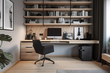 modern office room. Generative AI