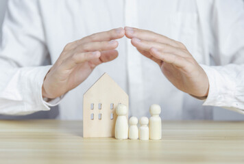 Protect your family, health care, and safety. Finance, car insurance concept. Life and home...