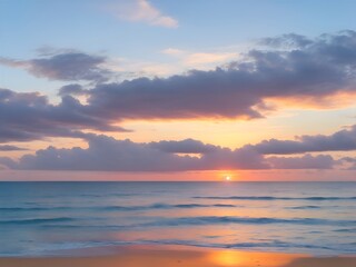 The mesmerizing of sunshine and translucent over ocean.