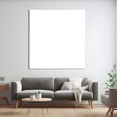 Wall Art Mockup. Transparent Background PNG. Use Your Own Photo.