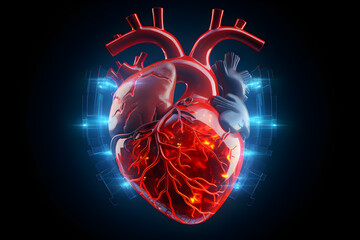 human heart anatomy 3d visualisation