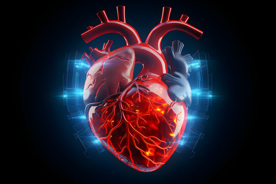 human heart anatomy 3d visualisation