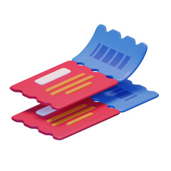 Movie Tickets 3D Icon