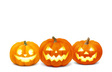 ハロウィンのかぼちゃ イラスト ジャックオランタン リアル 