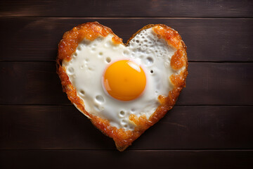 heart shaped fried egg