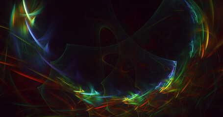 Fototapeta premium 3D rendering abstract fractal light background