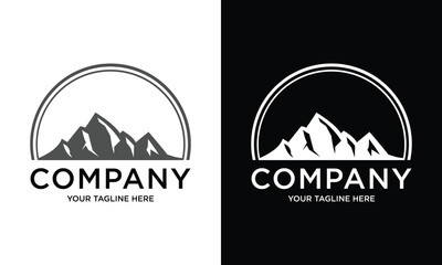 mountain circle logo vector modern simple sophisticated concepts