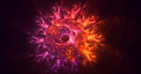 3D rendering abstract round light background