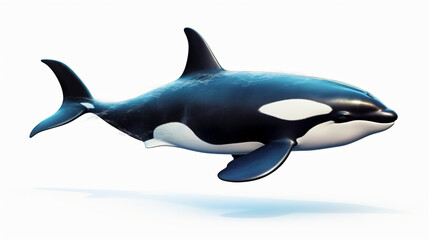 Obraz na płótnie Canvas Orca killer whale isolated on white background