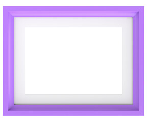 Picture frame. Landscape frame. 3D illustration.
