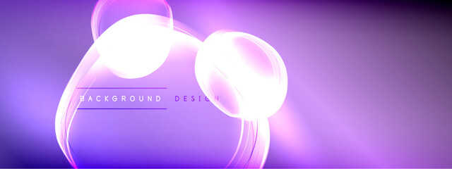 Vector abstract background - liquid transparent bubble shapes on fluid gradient with shadows and light effects