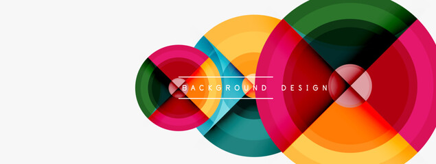 Obraz premium Circle pattern background. Abstract backgrounds bundle for wallpaper, banner, background, landing page, wall art, invitation, prints, posters