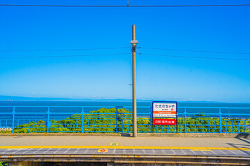 海が見える駅