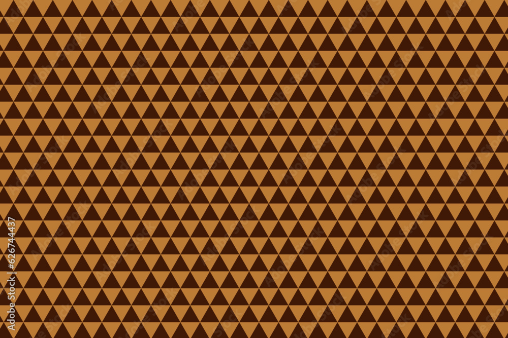 Poster brown triangle mosaic grid seamless pattern. triangular structure background. vector illustration.