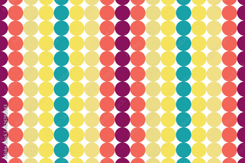 Poster colorful random mosaic circle dots ball pattern background vector illustration