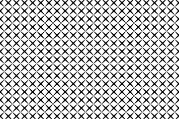 Black X cross seamless pattern with white background. Crosses structure tiles vector illustration.