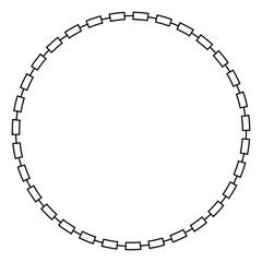 Vector Black Circle Frame for Certificate, Placard Go Xi Fat Cai, Imlek Moment or other China Related