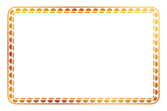 simple vector gold golden basic shape Frame, for certificate, placard or element design border

