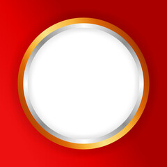 red circle frame on transparent background