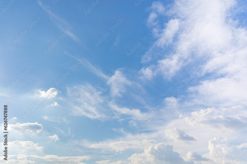 Wall mural blue sky and white clouds.
