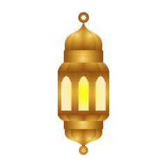 luxury gold islamic lamp for islamic element design © MochRibut