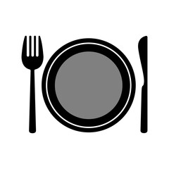 Fork and knife. vector illustration. icon restaurant symbol logo.