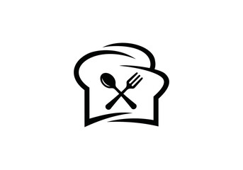 fork and spoon logo design. icon symbol for health restaurant food diet and etc.	

