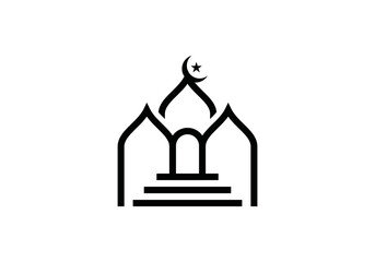 mosque logo design, religious islamic inspiration logo design