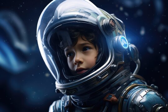  A seasoned scifi space explorer clad in an advanced, generative artificial intelligence