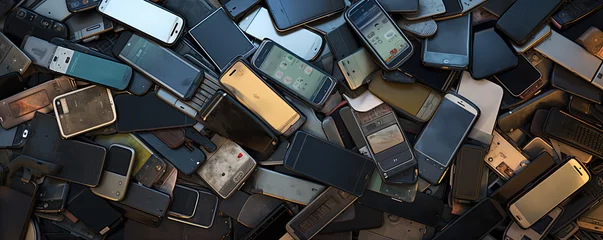 Foto op Plexiglas Huge pile of smartphones or second hand phones. © amazingfotommm