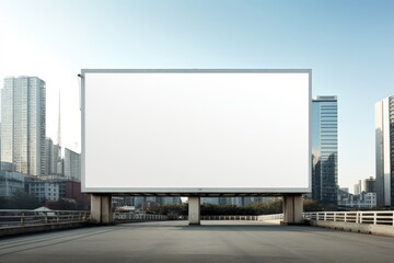 Fototapeta na wymiar Blank billboard for advertising