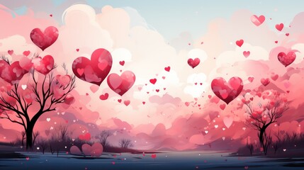 Valentines Day Background with Soft Color