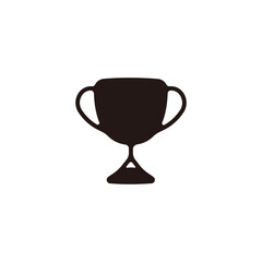 Winner cup icon.Flat silhouette version.