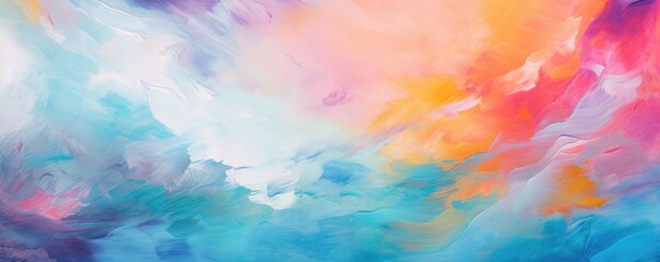 Abstract rough colorful multicolored art painting texture with oil brushstroke. Generative Ai.