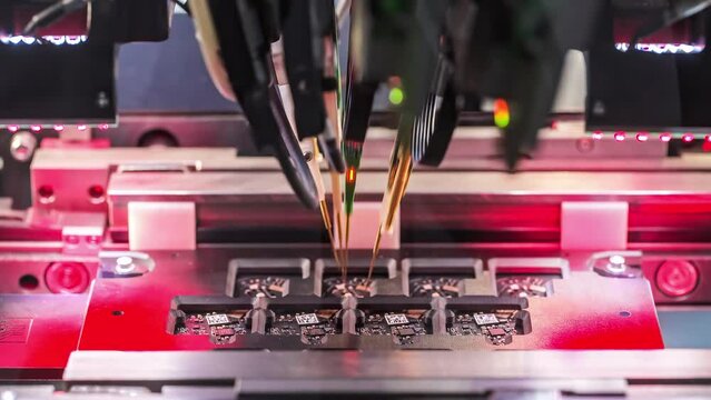 Intelligent testing and repair of circuit boards.High-tech and industrial automation.