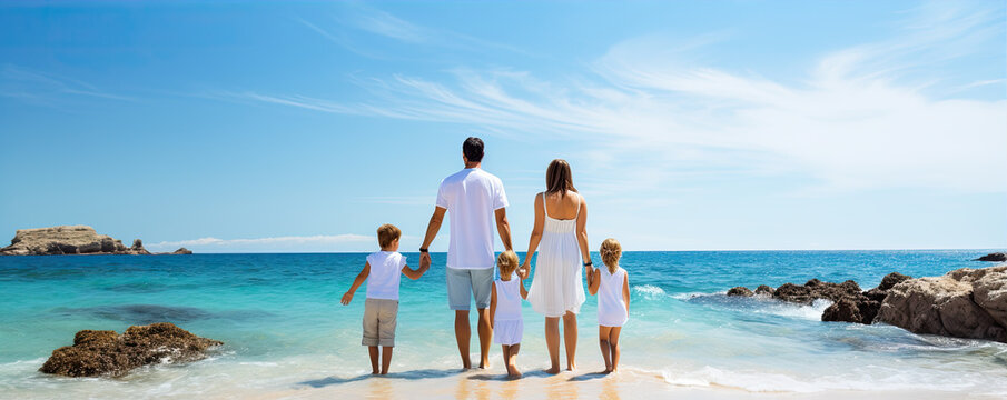 Happy familly on vacation.