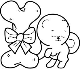 Obraz premium Pomeranian Dog Coloring Page