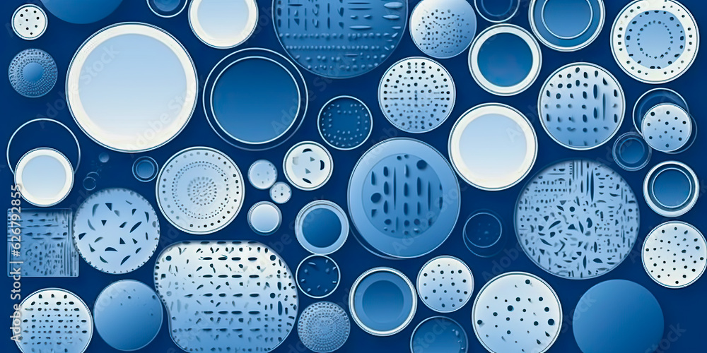 Poster intricate colorful background with mix of shapes and colors - generative ai