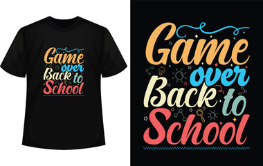 game over back to school t-shirt 