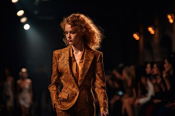 Model walk down the runway during fashion show