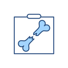 X-ray related vector line icon. Isolated on white background. Vector illustration. Editable stroke