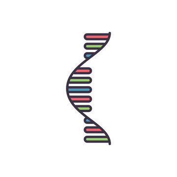 RNA related vector icon. RNA sign. Isolated on white background. Editable vector illustration
