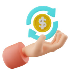 3D Money Balance Illustration