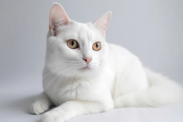 cat on white background