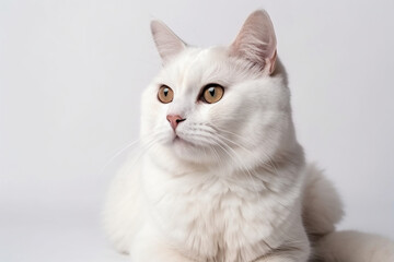 cat on white background