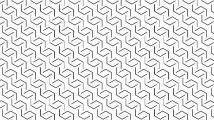 Abstract vector seamless pattern and swatches oriental line texture on white background wallpaper geometric diagonal fabric waves set of design elements