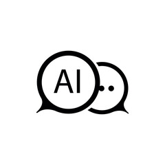 AI icon on white background