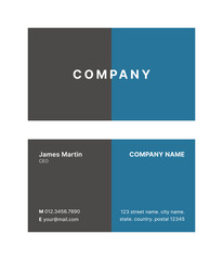A simple, modern style business card template design.