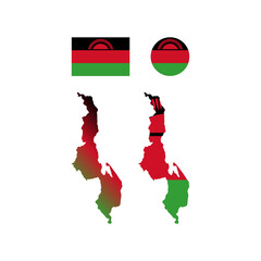 Maiwawi national flag and map vectors set....
